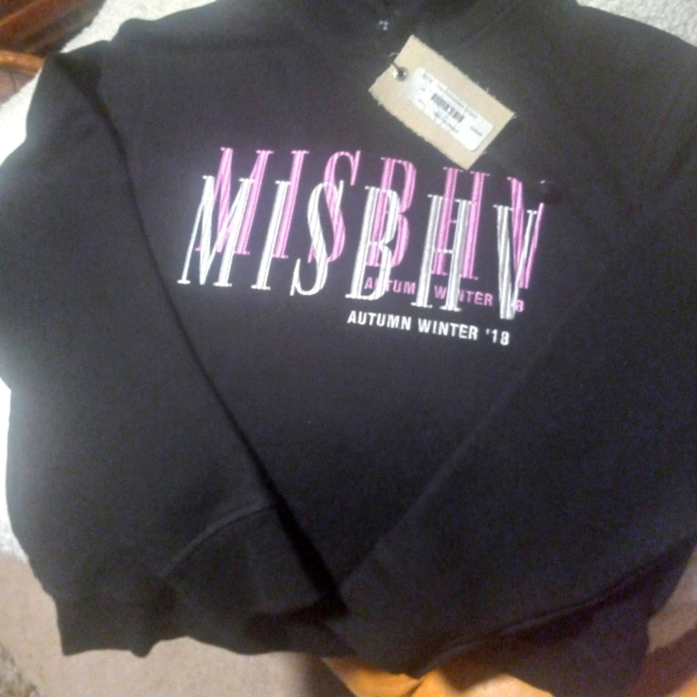 Unisex thick black hoodie by MISBHV SALE ITEM